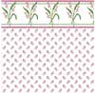 Dollhouse Miniature 1/2In Scale Wallpaper: Bouquet, Mauve